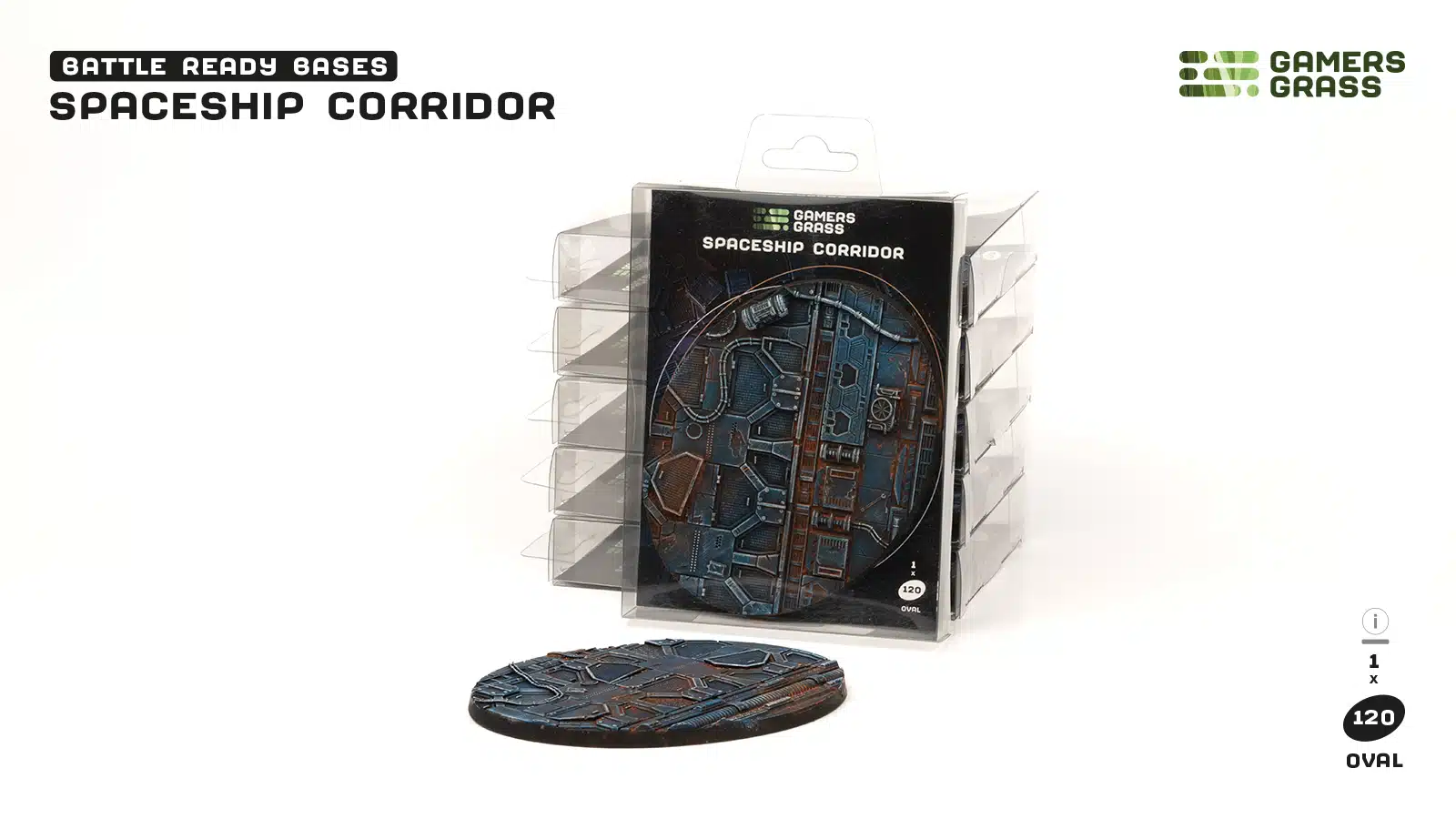 Spaceship Corridor Bases, Oval 120mm (x1)