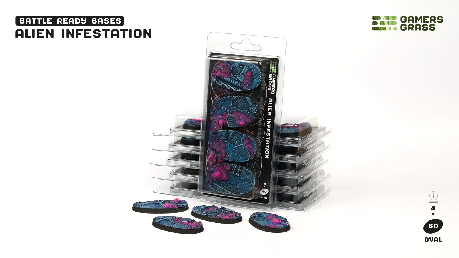 Alien Infestation Bases, Oval 60mm (x4)